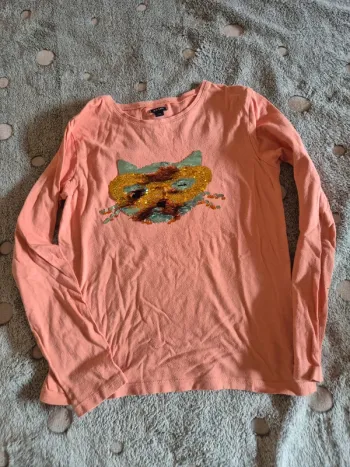 Tee-shirt manches longues sequins 10 ans