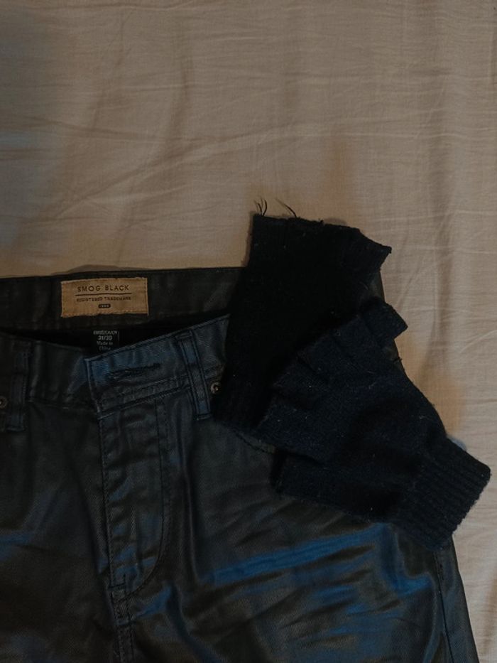 Jean imitation cuir pour homme