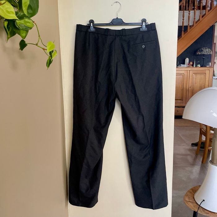 Pantalon homme gris anthracite taille 48 en laine mélangée, coupe droite élégante V069 - photo numéro 2