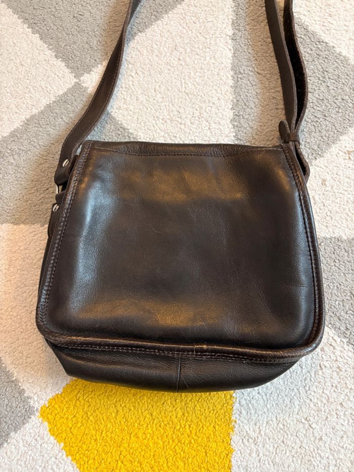 Sac à bandoulière en cuir noir Paul Marius - photo numéro 4