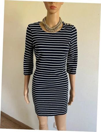 Robe courte rayée bleue marine et blanche Morgan taille M TBE