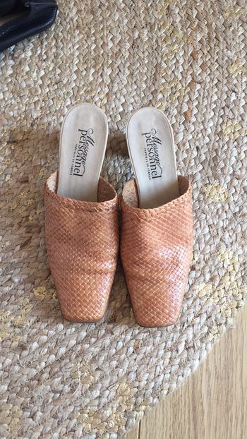 Sabot mule cuir tressé 37