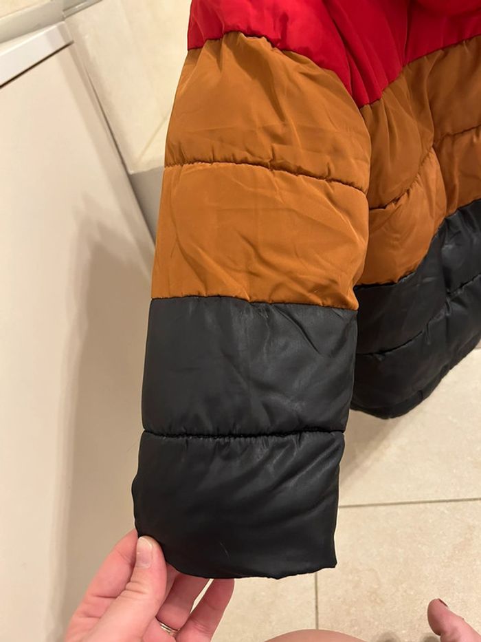 Doudoune à capuche Catimini rouge, beige et noire 4 ans - photo numéro 12