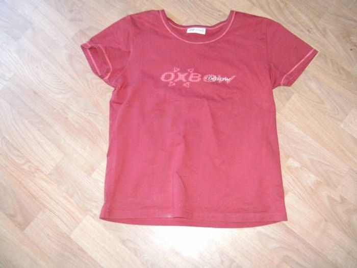Tee shirt OXBOW rouge foncé sigles taille 14 ans TBE