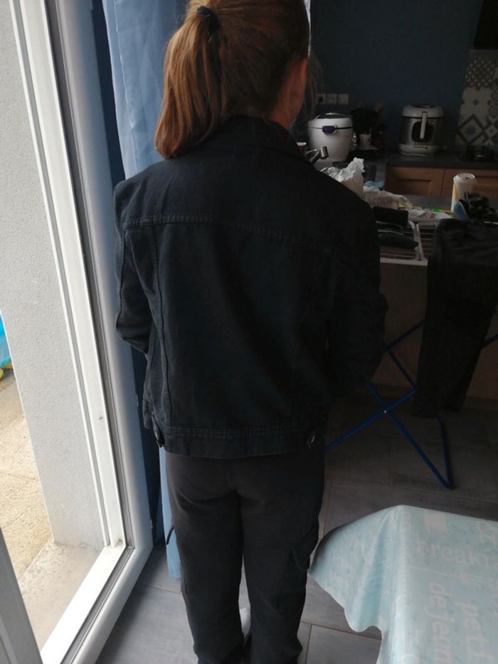 Veste en jean noir taille s - photo numéro 2