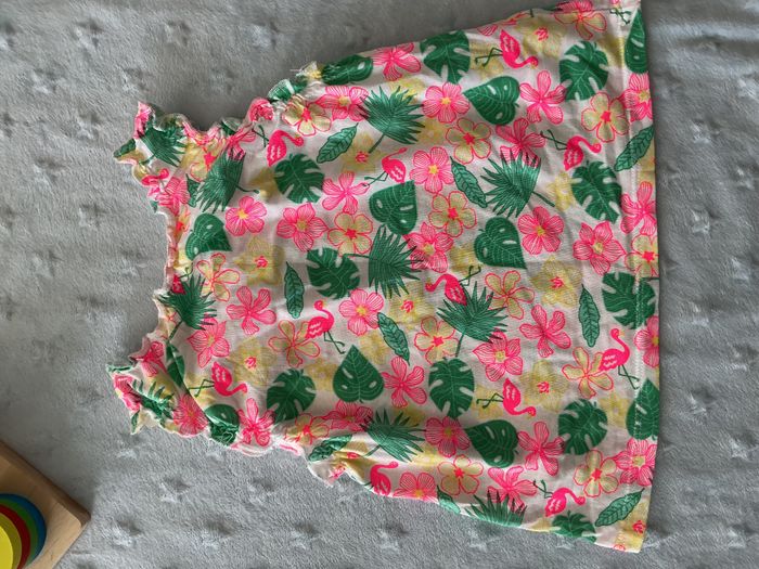 teeshirt débardeur blanc fleuri la halle 18 mois - photo numéro 9