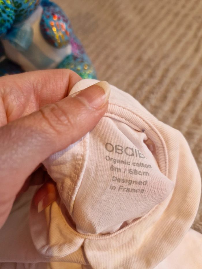 Chemise Obaïbi fille rose manches longues 6 mois - photo numéro 3