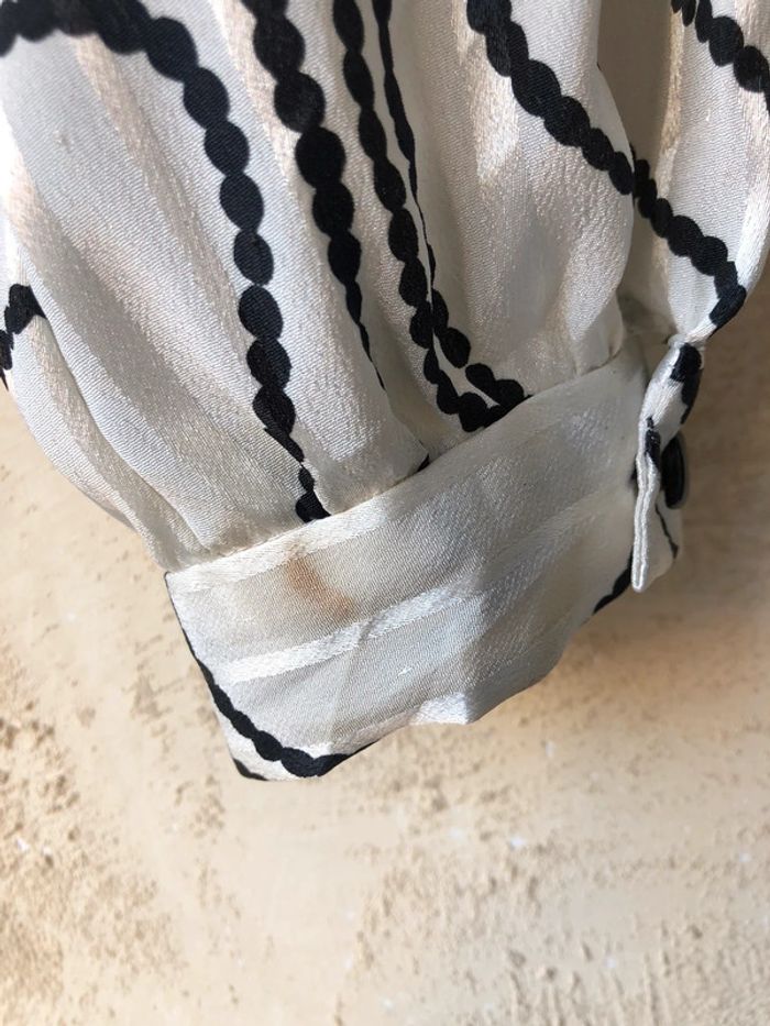 Blouse en satin cache cœur vintage M/L - photo numéro 8