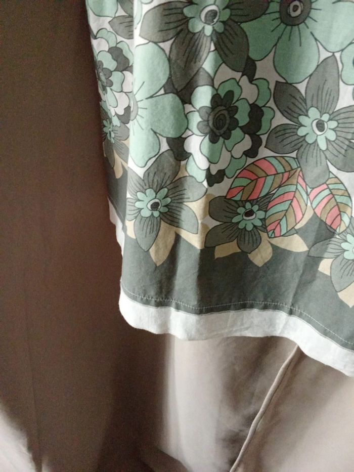 Robe blanche motif fleuri estivale Bonobo taille 42 - photo numéro 5
