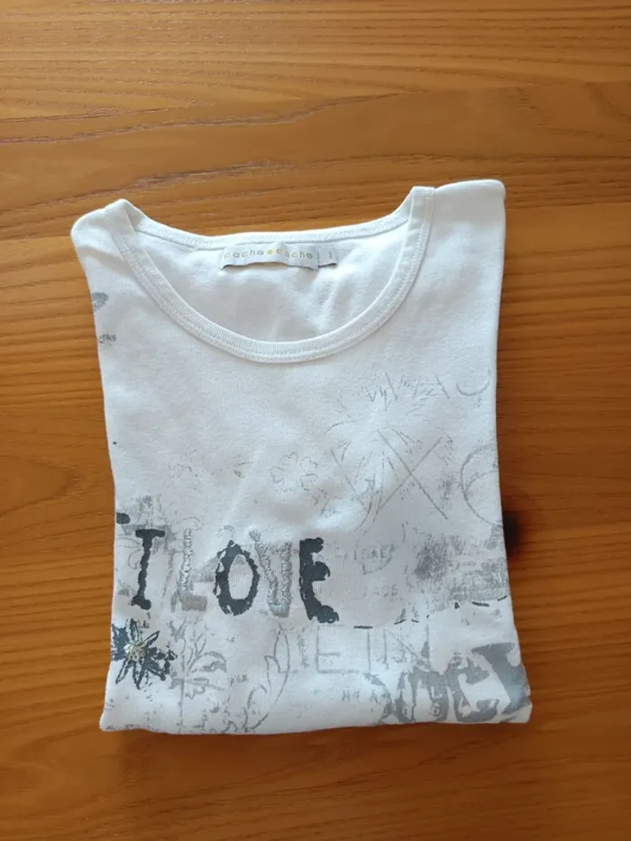 T-shirt graphique Cache Cache – 100% coton, taille 1 - photo numéro 4