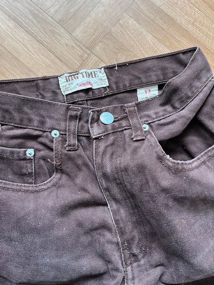 Pantalon jean skinny marron vintage Big Time - photo numéro 4