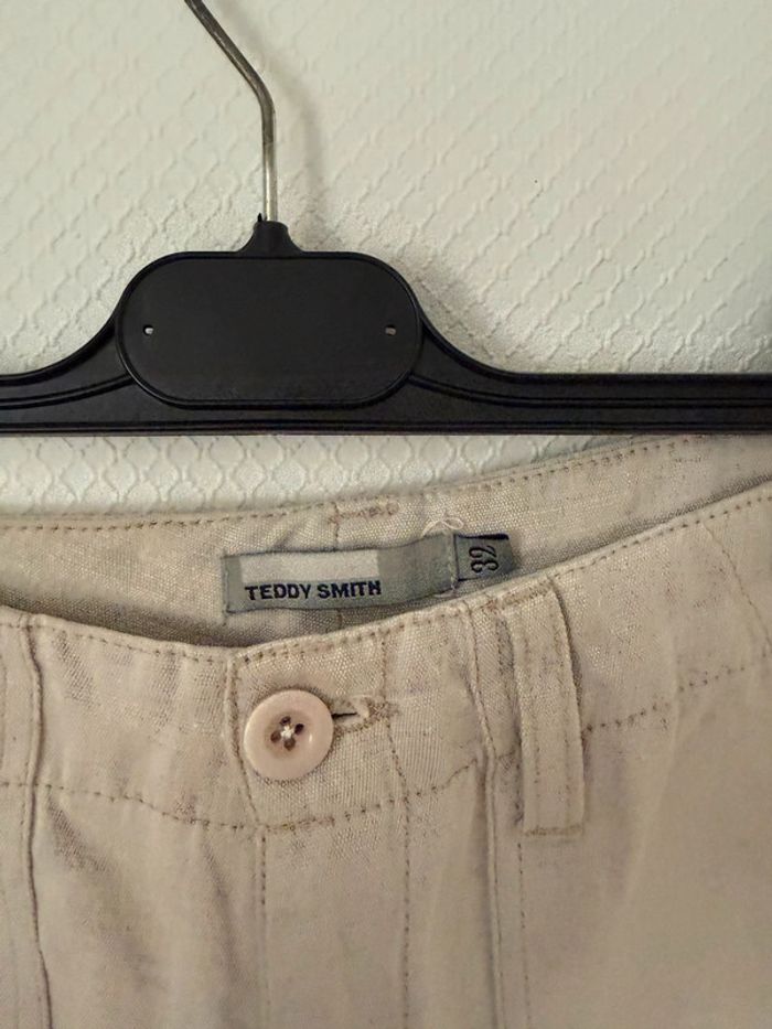 Pantalon en lin droit teddy smith en très bon état taille 32-34 - photo numéro 6