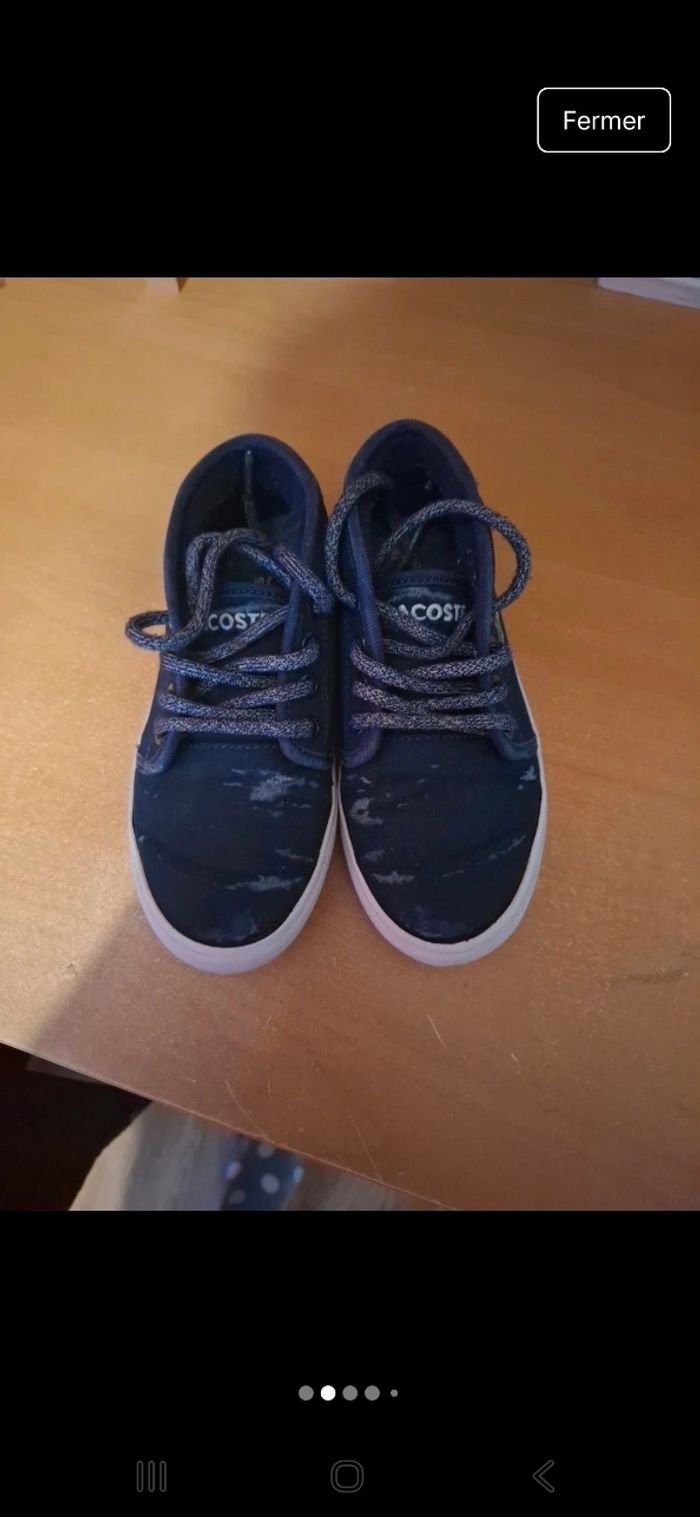 Chaussures garçon lacoste pointure 26 - photo numéro 2