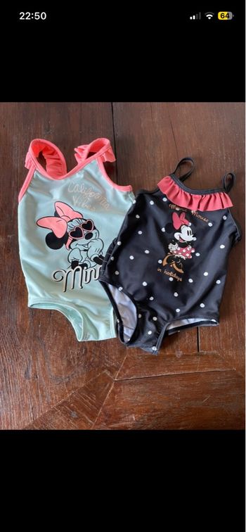 Lot de 2 Maillot de bain Minnie 