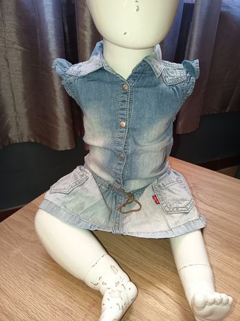 Robe sans manches en jean