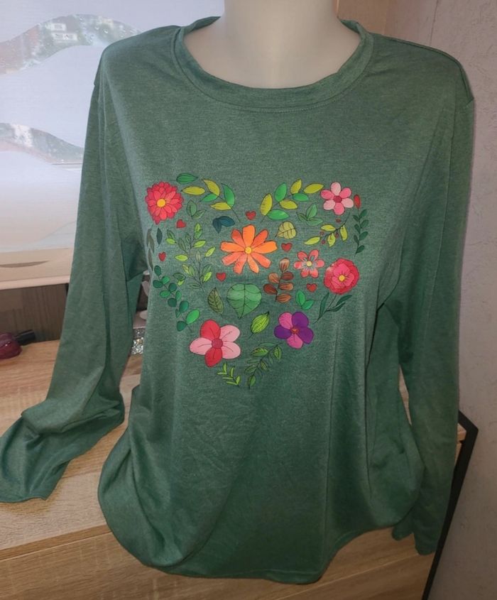 Tunique cœur floral  taille 44 46