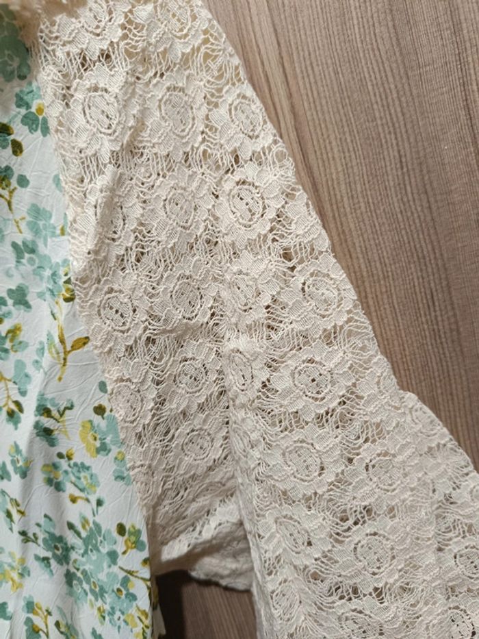 Robe verte matière fine a dentelle taille s/m - photo numéro 5
