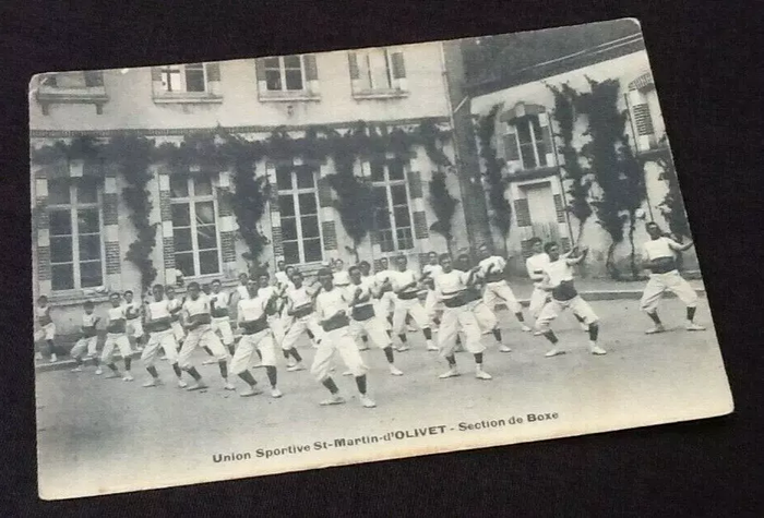 Carte postale ancienne Saint-Martin d' Olivet (Loiret) Union Sportive Section de Boxe - photo numéro 2