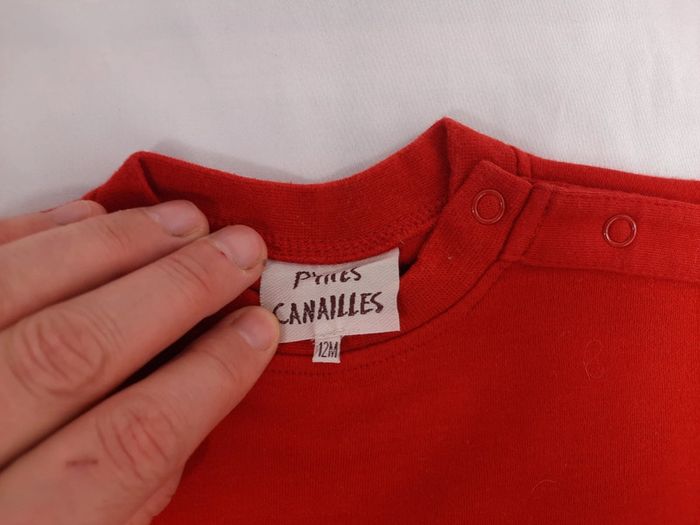 Tee shirt manches longues chaud, 12 mois, ptites canailles - photo numéro 2