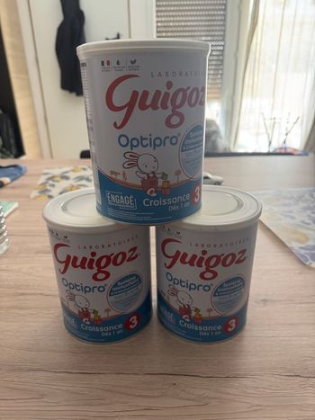 Lot de 3 boîtes de lait 3ème âge Guigoz
