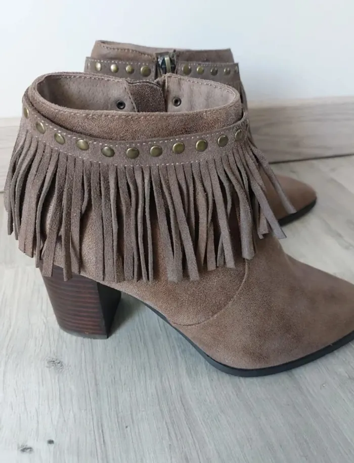 Bottines Marron 100% cuir - photo numéro 3