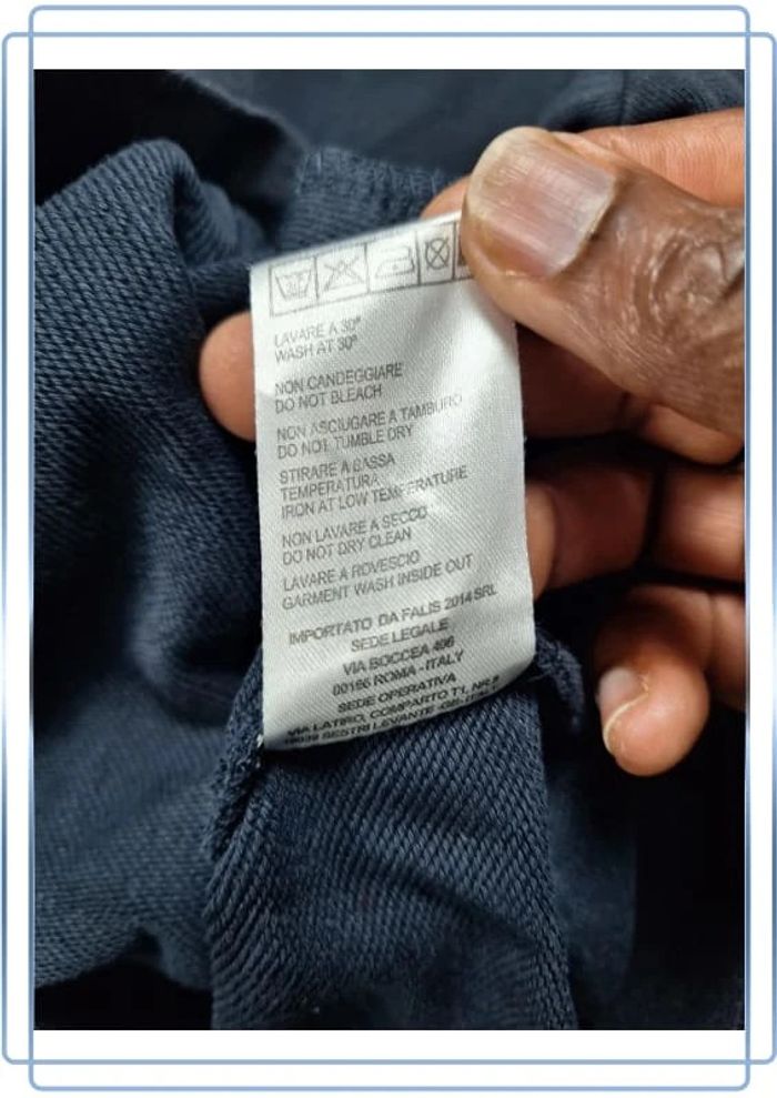 Veste  /Track jacket ellesse vintage bleu foncé / homme - taille M / brodé (104) - photo numéro 10