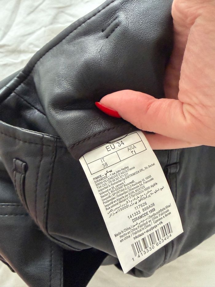 Short taille haute en cuir Pimkie - photo numéro 4
