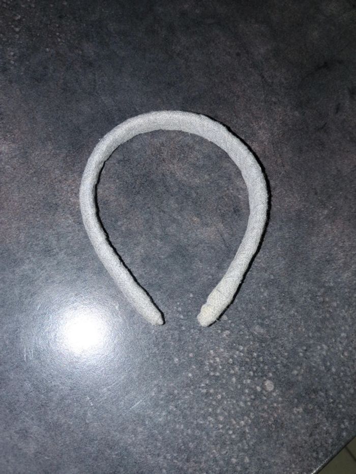 Serre tête enfant tissu gris neuf