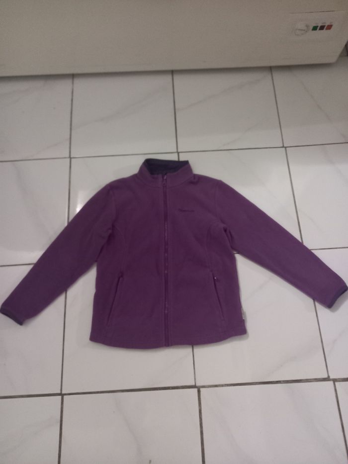 Gilet polaire fille taille 10 ans couleur mauve 2 poches a fermeture - photo numéro 6