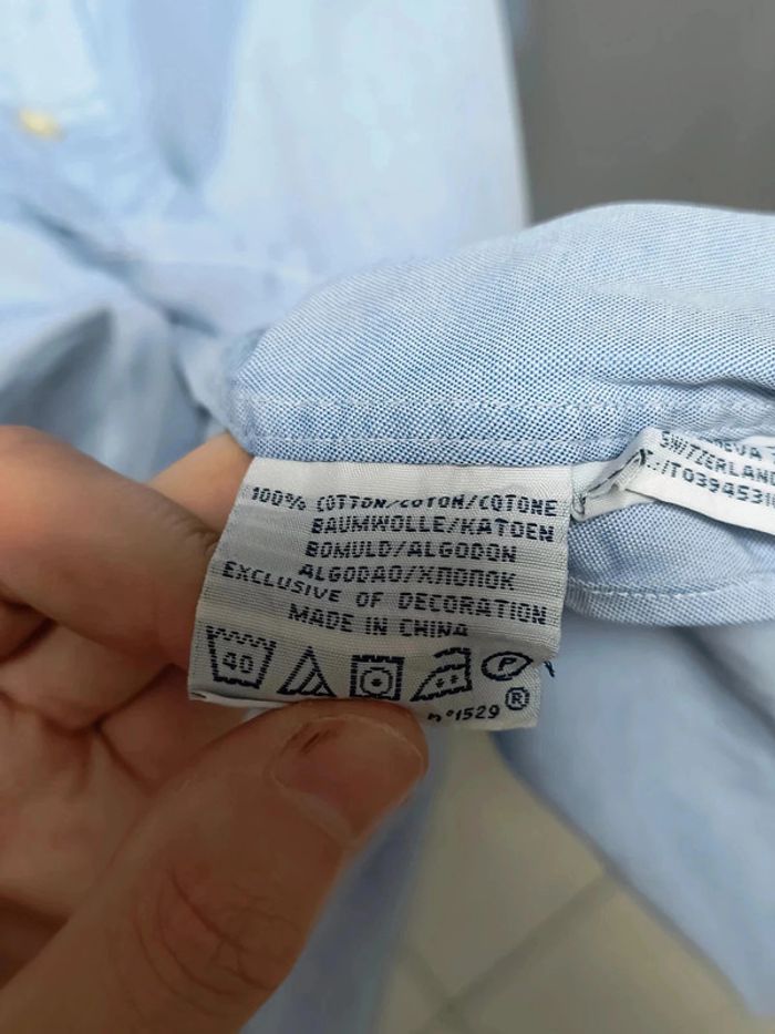 Chemise Ralph Lauren Custom Fit Bleu Clair Homme (Vintage / Y2K) - photo numéro 7