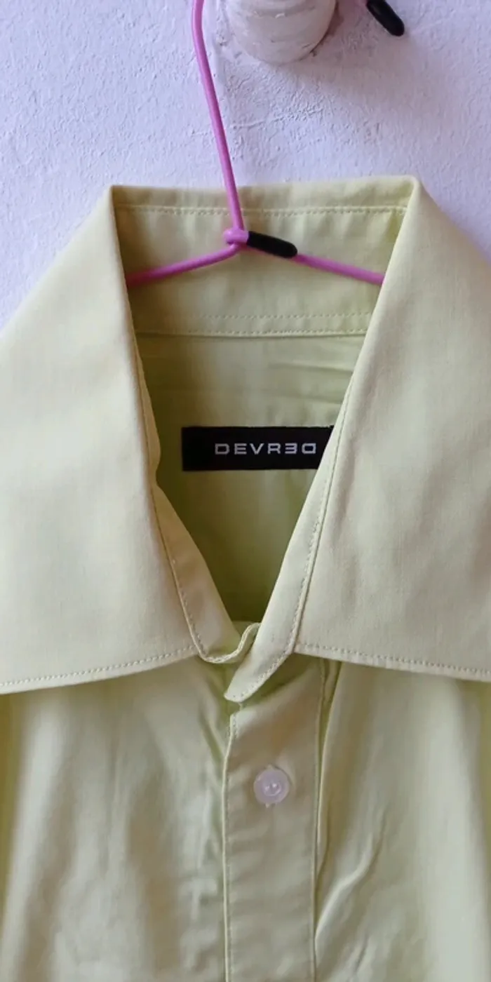Chemise verte anis manches longues Devred taille S - photo numéro 3