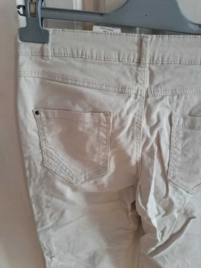 Pantacourt beige 38 camaïeu - photo numéro 4