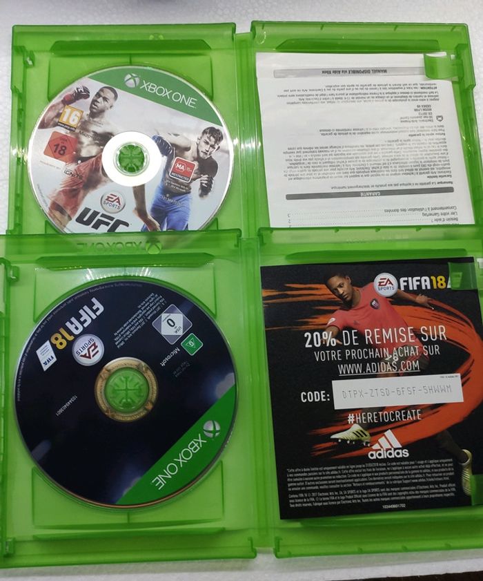 Lot 2 jeux Xbox one FIFA 18 et ufc - photo numéro 2