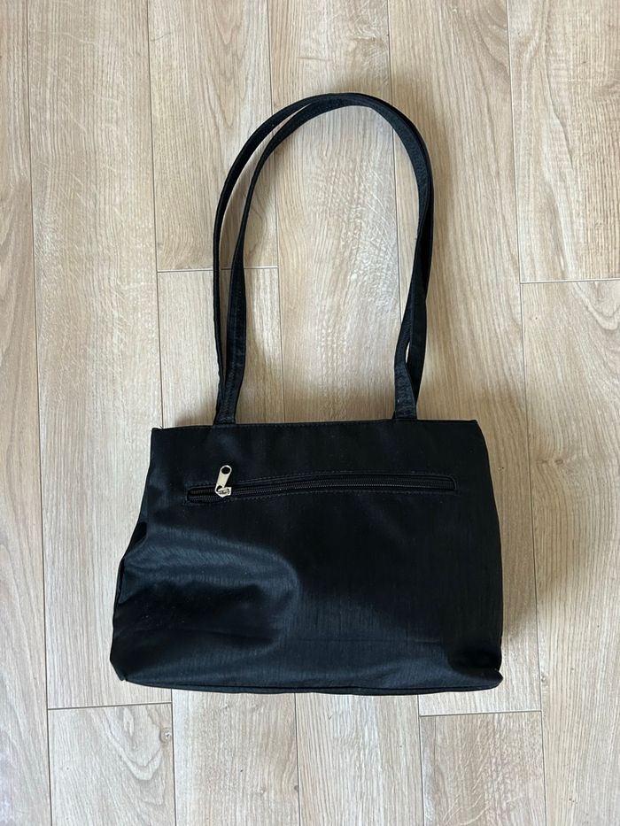 Sac cabas noir tissu Mick Gwend 34x23 cm - photo numéro 6
