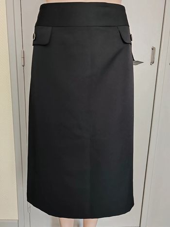 Jupe noir doublée coupe droite Canda taille 44