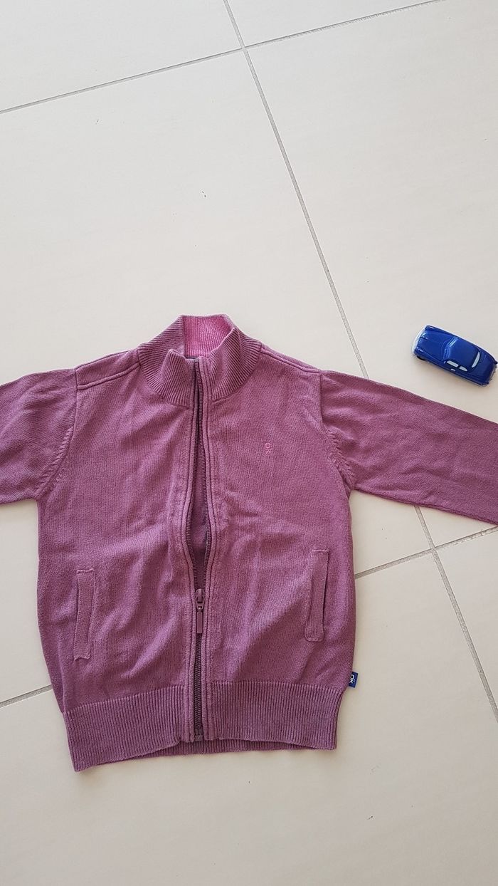 Gilet garçon 4 ans mauve okaidi - photo numéro 3