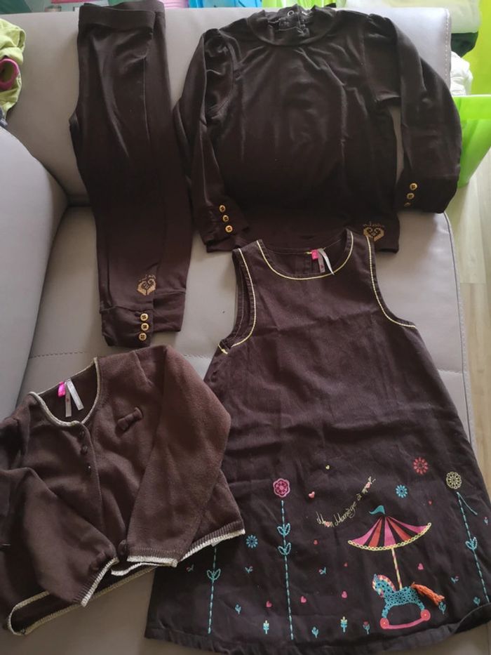 Ensemble chocolat 4 pièces 23 mois đźŽ