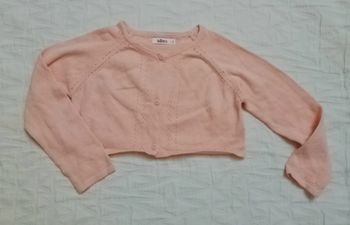 Gemo gilet court rose coton 3 ans