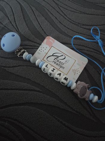 Attache tétine silicone hippopotame 