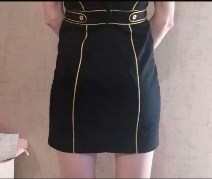 Robe bustier TRÈS BON ÉTAT pour femme taille 36 couleur noir et doré - photo numéro 5