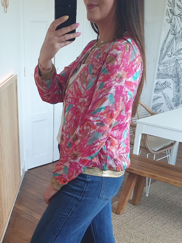 Bomber multicolore Biarritz détails dorés Taille XL - photo numéro 4