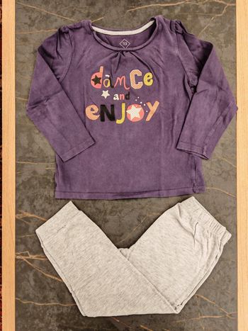 Pyjama violet et gris Tex 4/5 ans