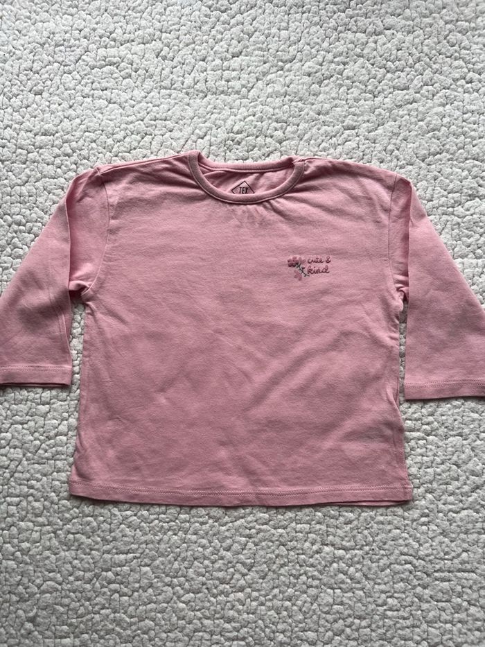 Look tee-shirts et pantalon roses taille 18 mois Tex - photo numéro 6