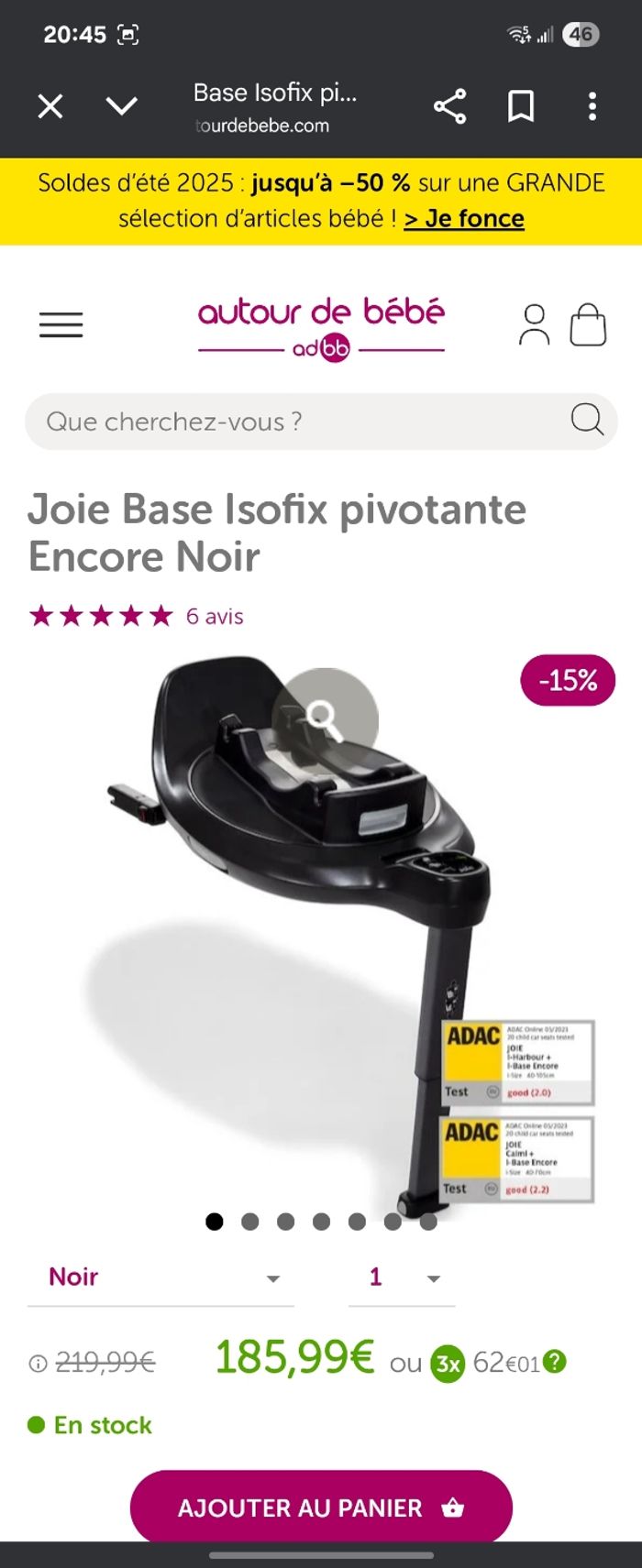 Base Isofix Joie + Cosy Signature Joie - Excellent état - photo numéro 4