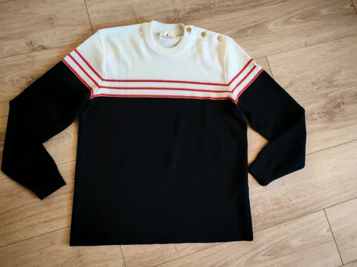 Pull rayé marin pure laine Royal Mer 100% laine vierge - photo numéro 8