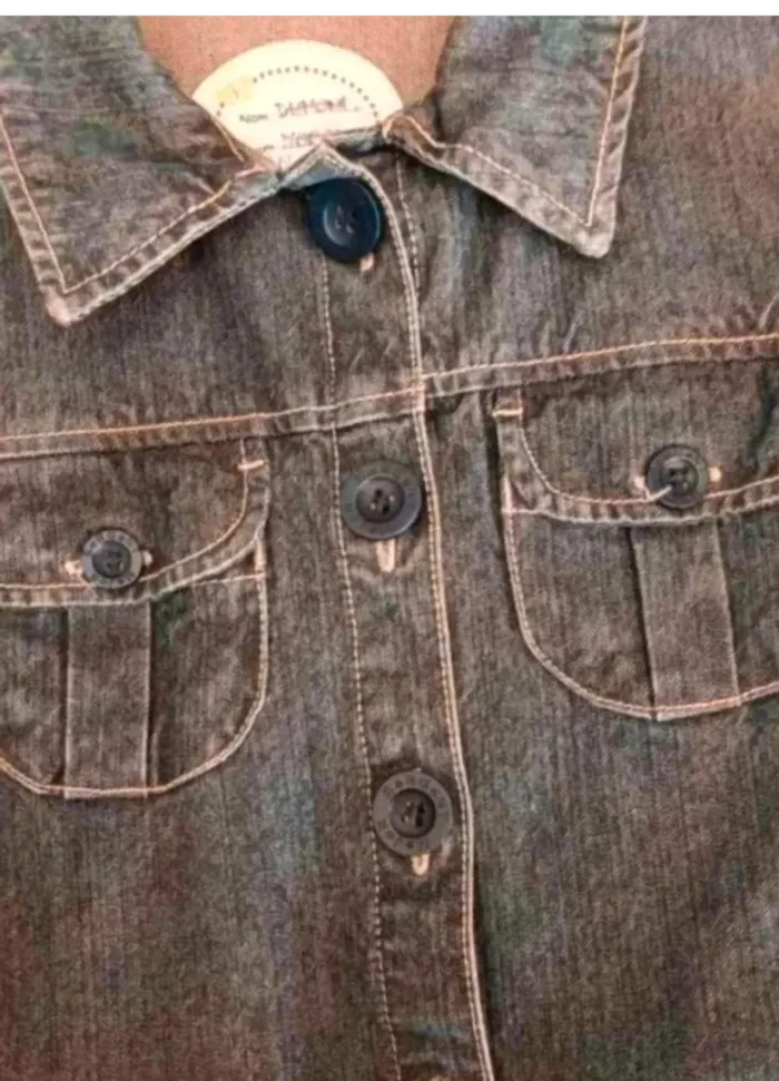 Veste en jean sergent major très bon état 8 ans - photo numéro 3