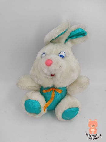 Peluche Lapin Blanc et Bleu Eluz