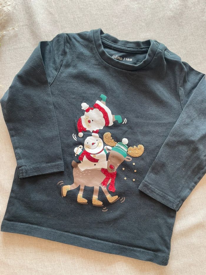 Tee-shirt Noël 18 mois - Garçon - photo numéro 2