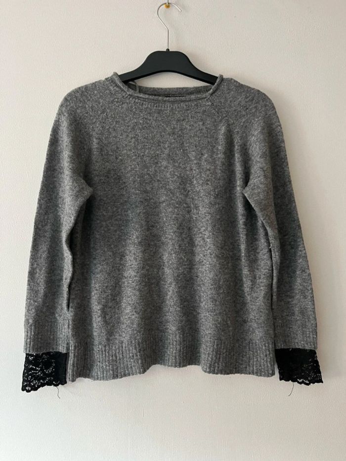 💄 Jolie pull gris col rond Only Taille M 💄 - photo numéro 3