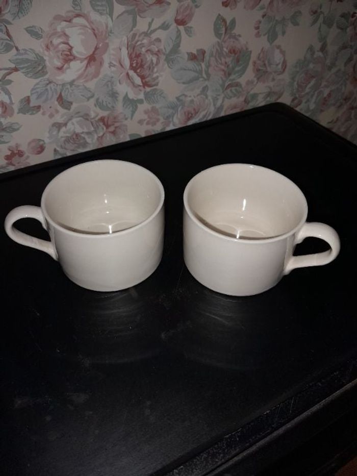 Lot de 2 tasses à café vintage